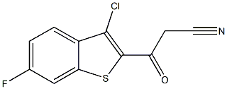 3-(3-CHLORO-6-FLUORO-1-BENZOTHIEN-2-YL)-3-OXOPROPANENITRILE Struktur