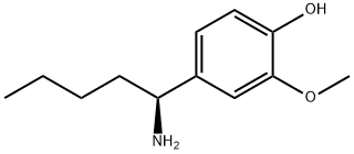 4-((1S)-1-AMINOPENTYL)-2-METHOXYPHENOL Struktur