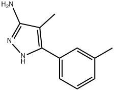 4-METHYL-5-M-TOLYL-2H-PYRAZOL-3-YLAMINE Struktur