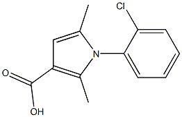 1-(2-CHLOROPHENYL)-2,5-DIMETHYL-1H-PYRROLE-3-CARBOXYLIC ACID Struktur