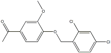 1-(4-[(2,4-DICHLOROBENZYL)OXY]-3-METHOXYPHENYL)ETHANONE Struktur