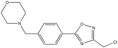 4-(4-[3-(CHLOROMETHYL)-1,2,4-OXADIAZOL-5-YL]BENZYL)MORPHOLINE Struktur