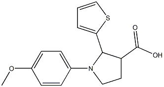 1-(4-METHOXYPHENYL)-2-(THIOPHEN-2-YL)PYRROLIDINE-3-CARBOXYLIC ACID Struktur