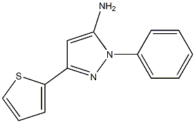 1-PHENYL-3-THIEN-2-YL-1H-PYRAZOL-5-AMINE 結(jié)構(gòu)式