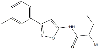 2-BROMO-N-(3-M-TOLYLISOXAZOL-5-YL)BUTANAMIDE Struktur