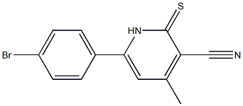 6-(4-BROMOPHENYL)-1,2-DIHYDRO-4-METHYL-2-THIOXOPYRIDINE-3-CARBONITRILE Struktur