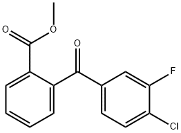 METHYL 2-(4-CHLORO-3-FLUOROBENZOYL)BENZOATE Struktur