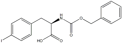 (R)-2-(CARBOBENZYLOXYAMINO)-3-(4-IODOPHENYL)PROPANOIC ACID Struktur