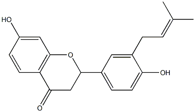 7-HYDROXY-2-[4-HYDROXY-3-(3-METHYL-BUT-2-ENYL)-PHENYL]-CHROMAN-4-ONE Struktur