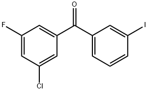 3-CHLORO-5-FLUORO-3'-IODOBENZOPHENONE Struktur