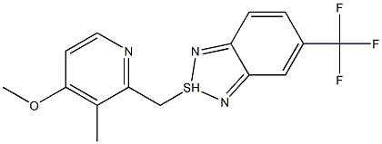 5-TRIFLUOROMETHYL-2-[(4-METHOXY-3-METHYLPYRID-2-YL)-METHYLTHIA]-BENZIMIDAZOLE Struktur