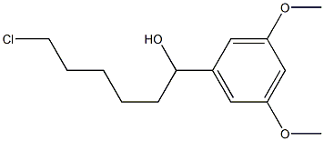 6-CHLORO-1-(3,5-DIMETHOXYPHENYL)-1-HEXANOL Struktur