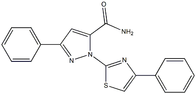 3-PHENYL-1-(4-PHENYL-1,3-THIAZOL-2-YL)-1H-PYRAZOL-5-YLFORMAMIDE Struktur