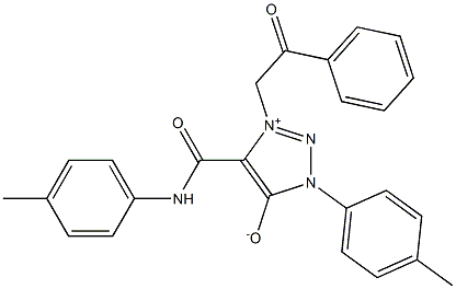 1-(2-OXO-2-PHENYLETHYL)-3-P-TOLYL-5-(P-TOLYLCARBAMOYL)-3H-1,2,3-TRIAZOL-1-IUM-4-OLATE Struktur