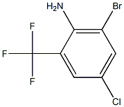 2-AMINO-3-BROMO-5-CHLOROBENZOTRIFLUORIDE Struktur