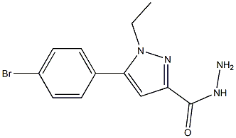 5-(4-BROMOPHENYL)-1-ETHYL-1H-PYRAZOLE-3-CARBOHYDRAZIDE Struktur