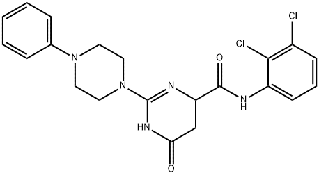 N-(2,3-DICHLOROPHENYL)-6-OXO-2-(4-PHENYLPIPERAZIN-1-YL)-3,4,5,6-TETRAHYDROPYRIMIDINE-4-CARBOXAMIDE Struktur