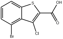 4-BROMO-3-CHLORO-1-BENZOTHIOPHENE-2-CARBOXYLIC ACID Struktur