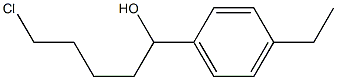 5-CHLORO-1-(4-ETHYLPHENYL)-1-PENTANOL Struktur