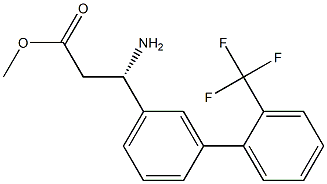 METHYL (3S)-3-AMINO-3-(3-[2-(TRIFLUOROMETHYL)PHENYL]PHENYL)PROPANOATE Struktur