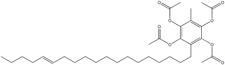 ACETIC ACID 2,4,5-TRIACETOXY-6-METHYL-3-((E)-NONADEC-14-ENYL)-PHENYL ESTER Struktur