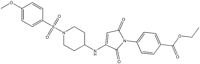 ETHYL 4-(3-(1-(4-METHOXYPHENYLSULFONYL)PIPERIDIN-4-YLAMINO)-2,5-DIOXO-2H-PYRROL-1(5H)-YL)BENZOATE Struktur