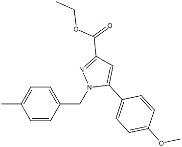 ETHYL 1-(4-METHYLBENZYL)-5-(4-METHOXYPHENYL)-1H-PYRAZOLE-3-CARBOXYLATE Struktur