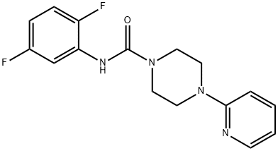 ((2,5-DIFLUOROPHENYL)AMINO)(4-(2-PYRIDYL)PIPERAZINYL)METHANE-1-ONE Struktur