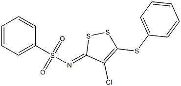 N-[(3Z)-4-CHLORO-5-(PHENYLTHIO)-3H-1,2-DITHIOL-3-YLIDENE]BENZENESULFONAMIDE Struktur