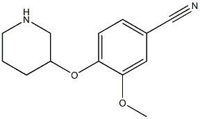 3-METHOXY-4-(PIPERIDIN-3-YLOXY)-BENZONITRILE Struktur