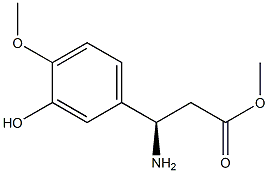 METHYL (3R)-3-AMINO-3-(3-HYDROXY-4-METHOXYPHENYL)PROPANOATE Struktur