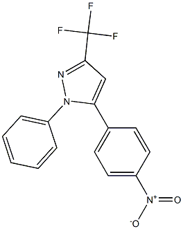 5-(4-NITROPHENYL)-1-PHENYL-3-(TRIFLUOROMETHYL)PYRAZOLE Struktur