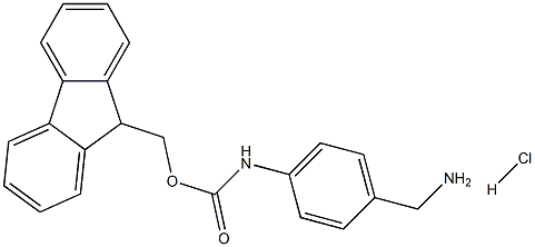 4-FMOC-AMINO-BENZYLAMINE HYDROCHLORIDE Struktur