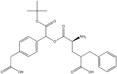 4-[T-BUTYLOXYCARBONYL-(GAMMA-BENZYL)-GLUTAMYLOXYMETHYL]-PHENYLACETIC ACID Struktur