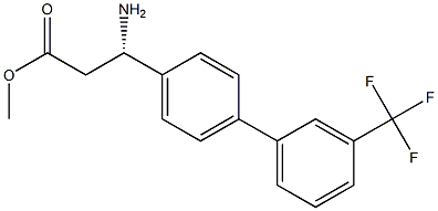 METHYL (3S)-3-AMINO-3-(4-[3-(TRIFLUOROMETHYL)PHENYL]PHENYL)PROPANOATE Struktur