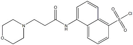 5-(3-MORPHOLIN-4-YL-PROPIONYLAMINO)-NAPHTHALENE-1-SULFONYL CHLORIDE Struktur