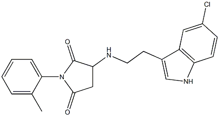 3-{[2-(5-CHLORO-1H-INDOL-3-YL)ETHYL]AMINO}-1-(2-METHYLPHENYL)PYRROLIDINE-2,5-DIONE Struktur