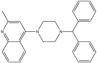 4-(4-BENZHYDRYLPIPERAZIN-1-YL)-2-METHYLQUINOLINE Struktur