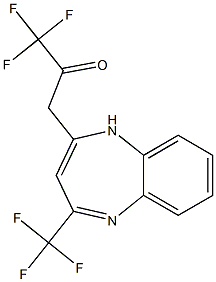 2-(3,3,3-TRIFLUOROACETONYL)-4-TRFLUOROMETHYL-1H-BENZO-[B]-1,4-DIAZEPINE Struktur