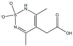 (3,5-DIMETHYL-1,1-DIOXIDO-2H-1,2,6-THIADIAZIN-4-YL)ACETIC ACID Struktur