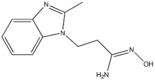 (1Z)-N'-HYDROXY-3-(2-METHYL-1H-BENZIMIDAZOL-1-YL)PROPANIMIDAMIDE Struktur