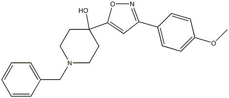 1-BENZYL-4-[3-(4-METHOXYPHENYL)ISOXAZOL-5-YL]PIPERIDIN-4-OL Struktur