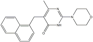 6-METHYL-2-MORPHOLIN-4-YL-5-(1-NAPHTHYLMETHYL)PYRIMIDIN-4(3H)-ONE Struktur