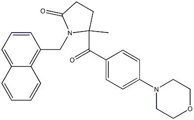 5-METHYL-5-[4-(4-MORPHOLINYL)BENZOYL]-1-(1-NAPHTHYLMETHYL)-2-PYRROLIDINONE Struktur