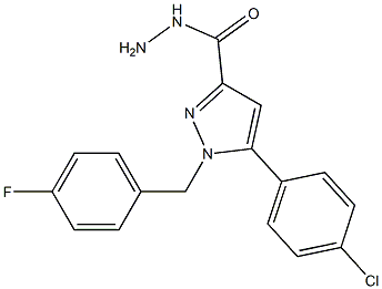 1-(4-FLUOROBENZYL)-5-(4-CHLOROPHENYL)-1H-PYRAZOLE-3-CARBOHYDRAZIDE Struktur