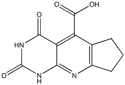 2,4-DIOXO-2,3,4,6,7,8-HEXAHYDRO-1H-CYCLOPENTA[5,6]PYRIDO[2,3-D]PYRIMIDINE-5-CARBOXYLIC ACID Struktur