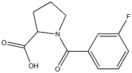 1-(3-FLUOROBENZOYL)PYRROLIDINE-2-CARBOXYLIC ACID Struktur