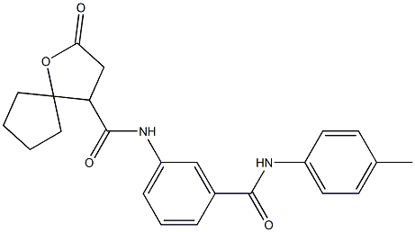 2-OXO-N-[3-(4-TOLUIDINOCARBONYL)PHENYL]-1-OXASPIRO[4.4]NONANE-4-CARBOXAMIDE Struktur