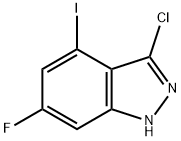 3-CHLORO-6-FLUORO-4-IODOINDAZOLE Struktur