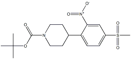 1-BOC-4-[4-(METHYLSULFONYL)-2-NITROPHENYL]PIPERIDINE Struktur